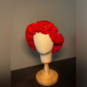 Handmade ODUMODUBLVCK inspired WARRIOR crocheted hat with extra ruffles on brim